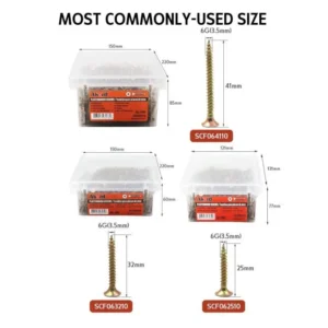 Plasterboard Screw ("Fine") Thread Gold Plated BOX1000