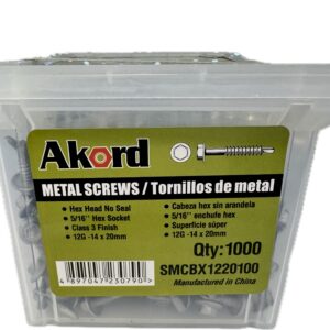 Hex Head Self-Drilling Metal Screws (Class 3 Galvanised) 12 × 20mm– 1000pcs